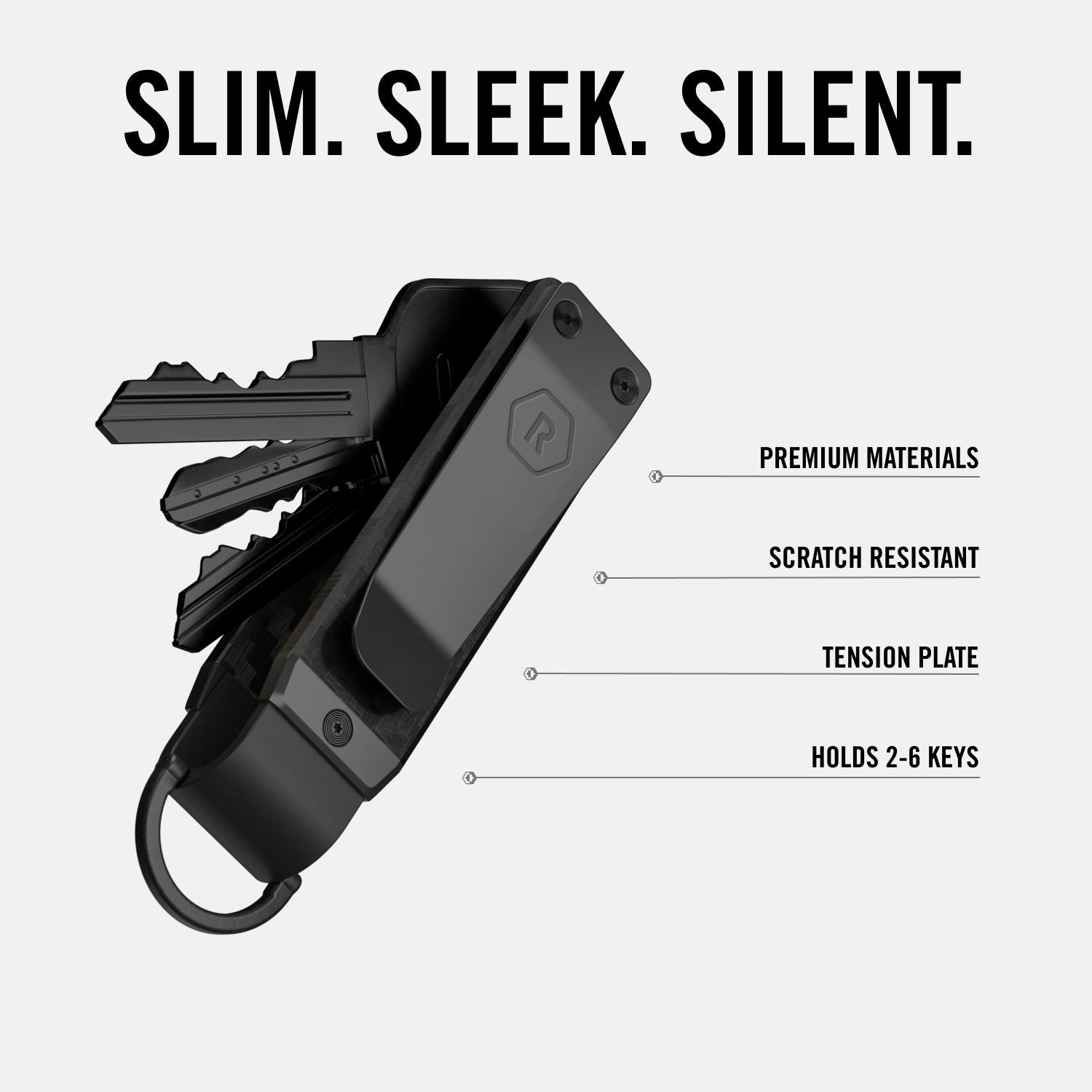 Ridge KeyCase - Midnight Black Leather