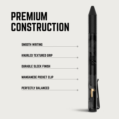 Ridge Bolt Action Pen - Royal Black